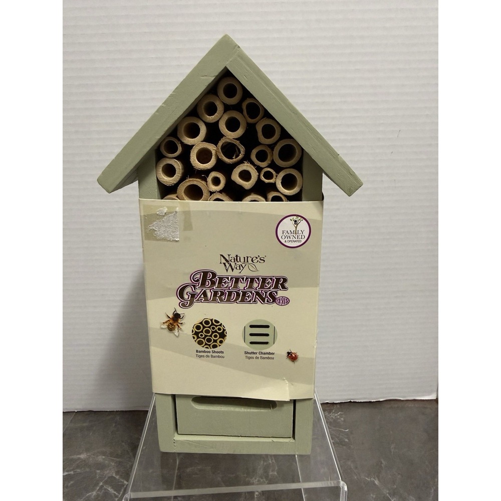 Nature's Way Better Gardens Bee House, Mason & Leaf Cutter Bees, new
